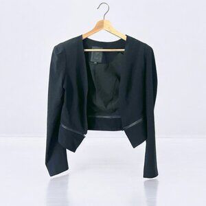 Guess cropped black blazer Sz S